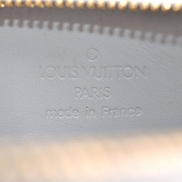 Authentic Louis Vuitton Vernis Lexington Hand Bag Pouch Yellow M91056 LV 5057I - Picture 10 of 16